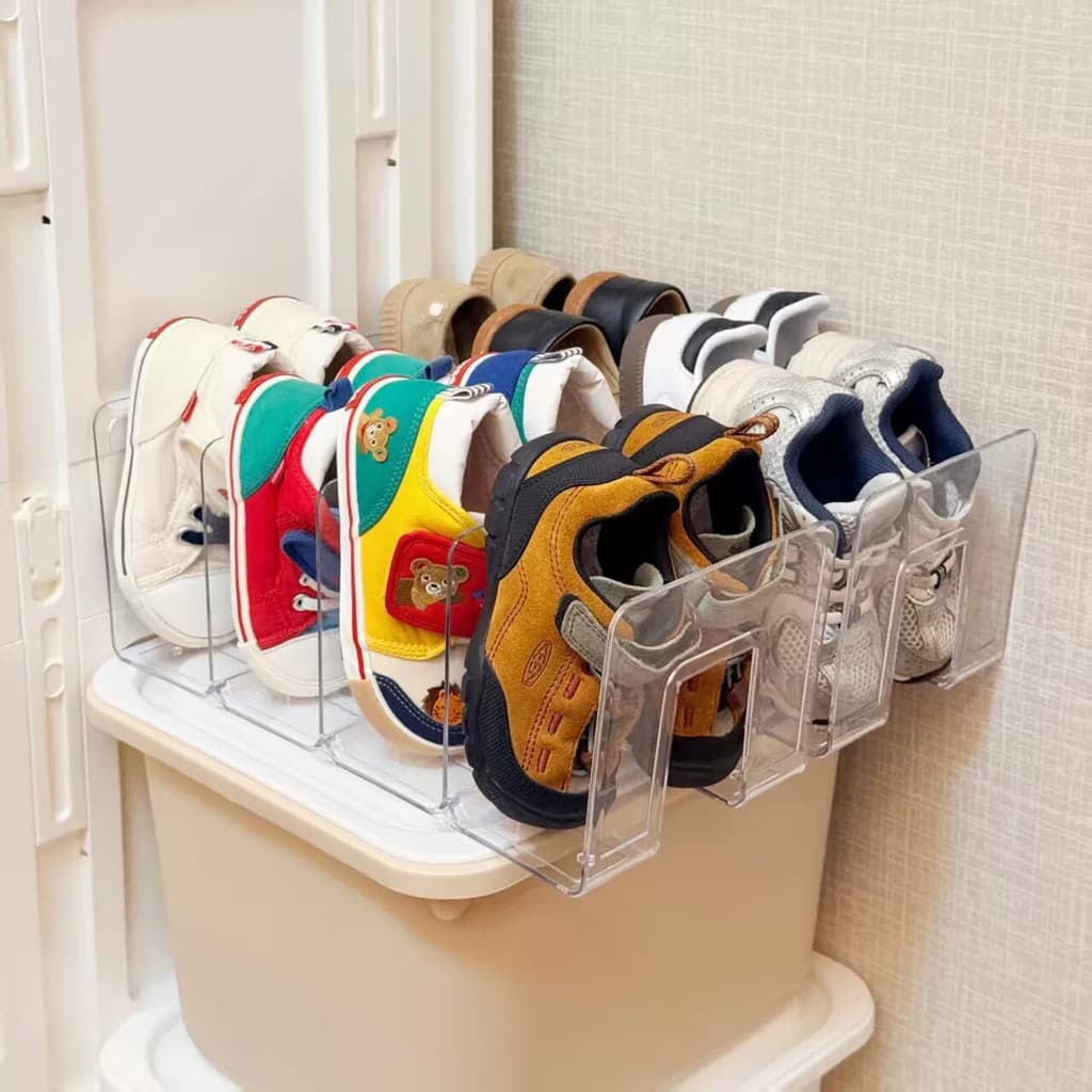 Rack de armazenamento de sapatos infantis, armário de sapatos de bebê, economia de espaço, ferramenta prática, suporte d
