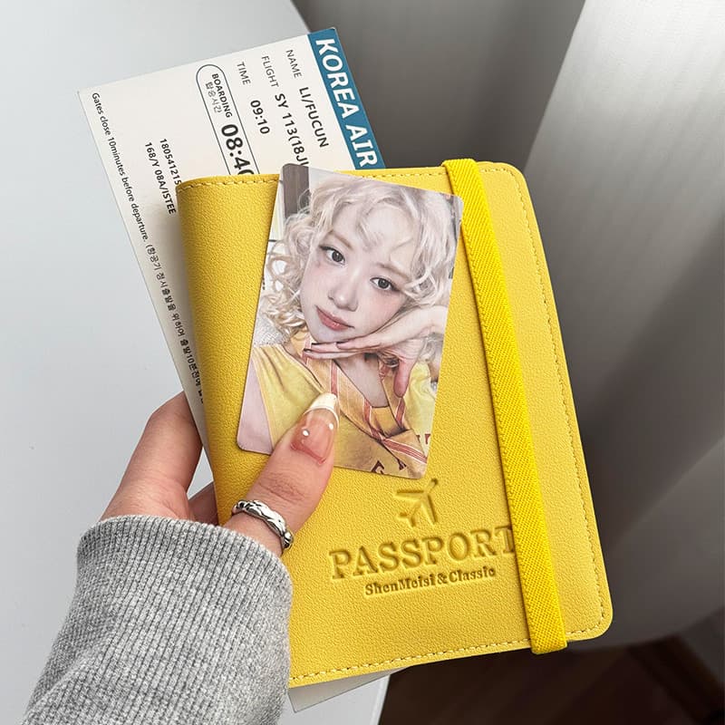 Porta-passaporte Porta-cartões Bolsa de armazenamento de documentos Anti-desmagnetização Porta-bilhetes de viagem leve e