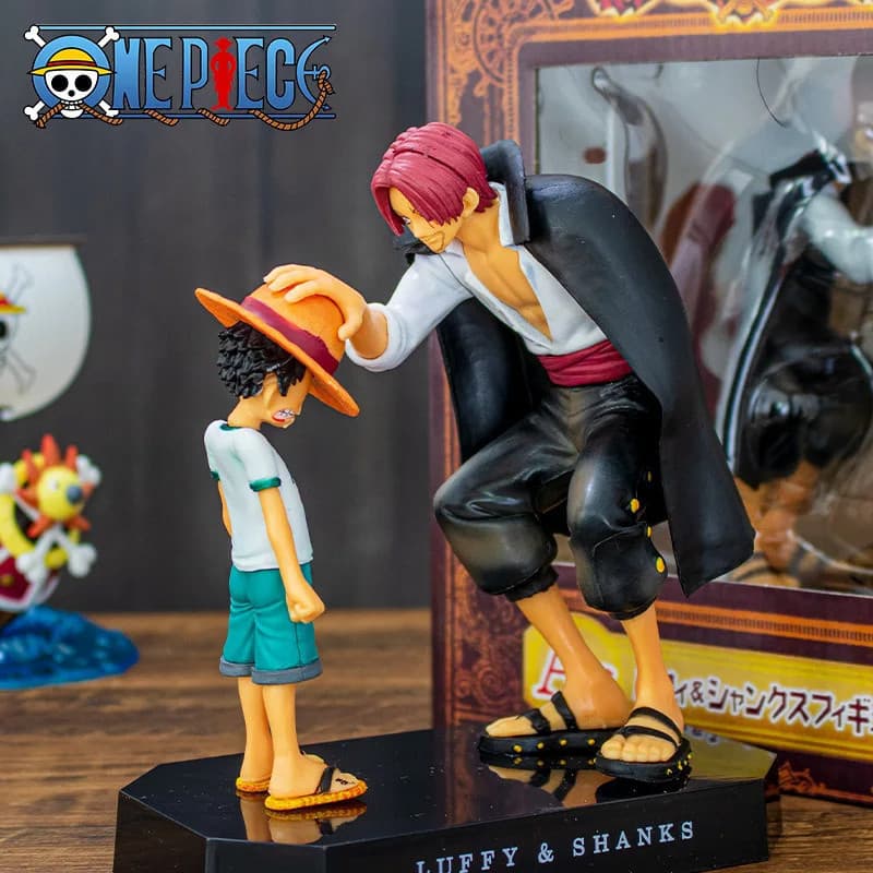Figura de Ação One Piece Shanks e Luffy 18cm Colecionável - ENVIO IMEDIATO