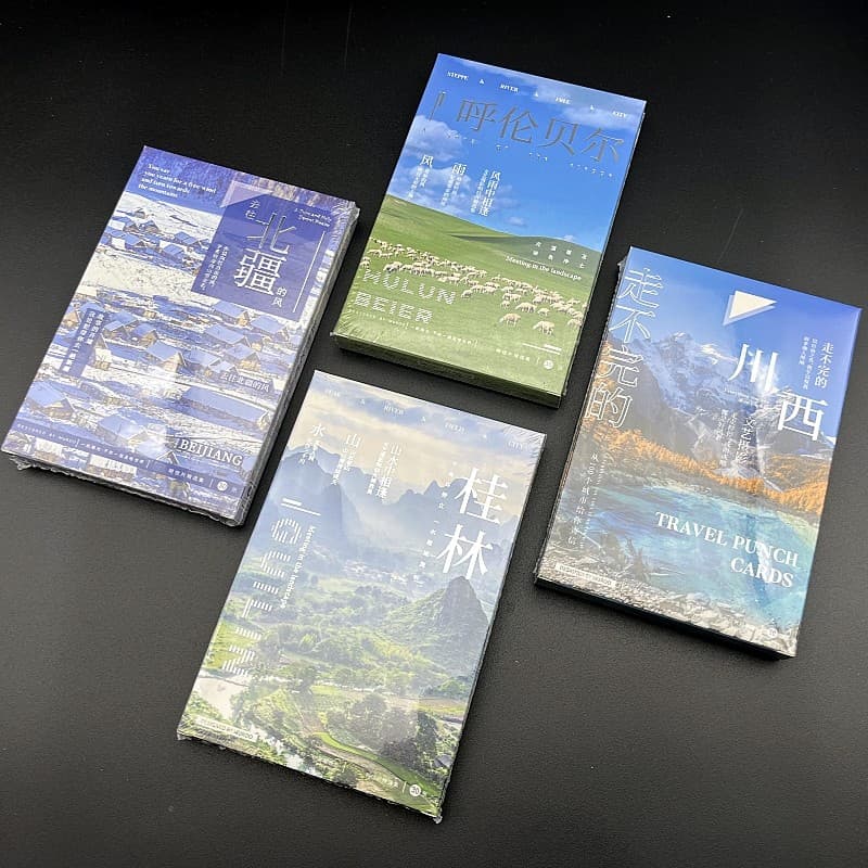 Viagem paisagem fotografia caixa cartão postal colorido montanha rio criativo bênção estudante cartão literário fresco