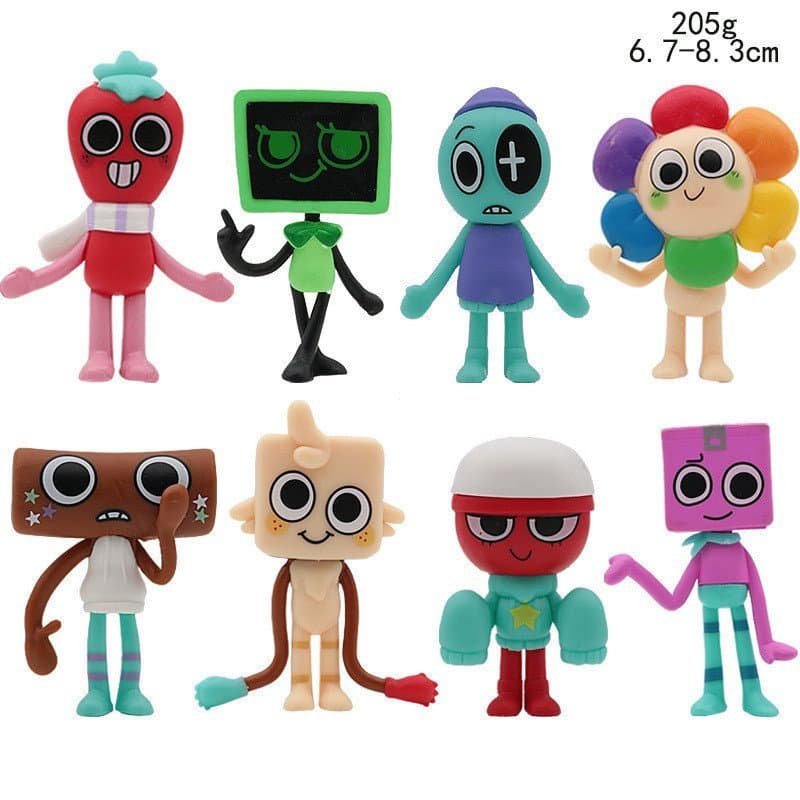 8 peças Dandy's World Figure Boneca Modelo Bolo Assando Decoração opp