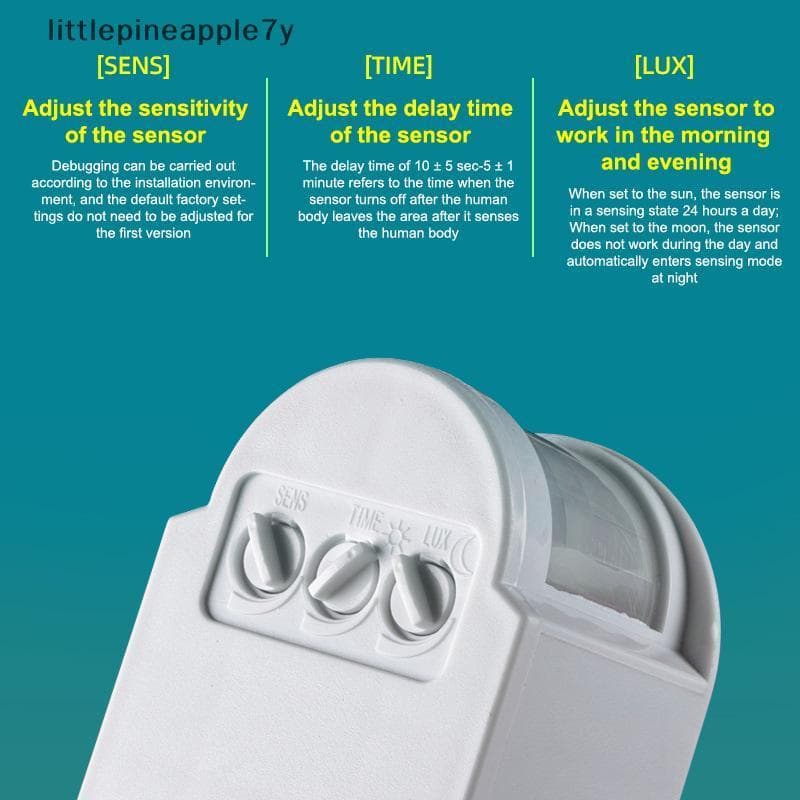 Pequeno PIR Sensor Infravermelho AC 110V 220V De Movimento Humano Interruptor Óptico Distância De Detecção Controle De A