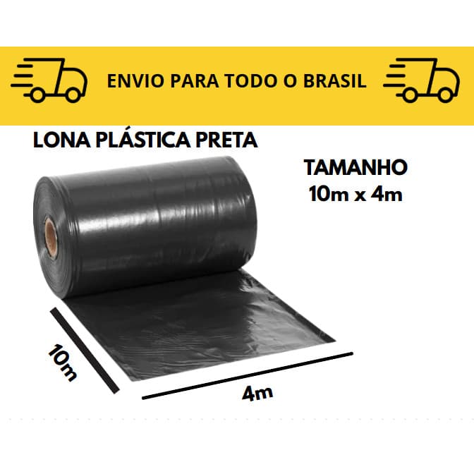 Lona Plástica Preta em metros de 1m a 10m Para Proteção De Piso, Pintura