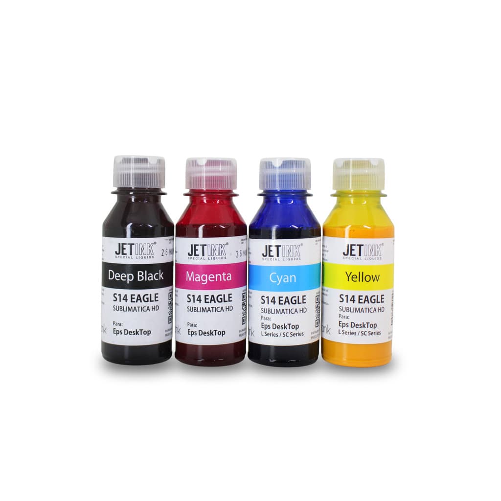 Kit Refil de Tinta Sublimática  - 4 Cores Jet Ink