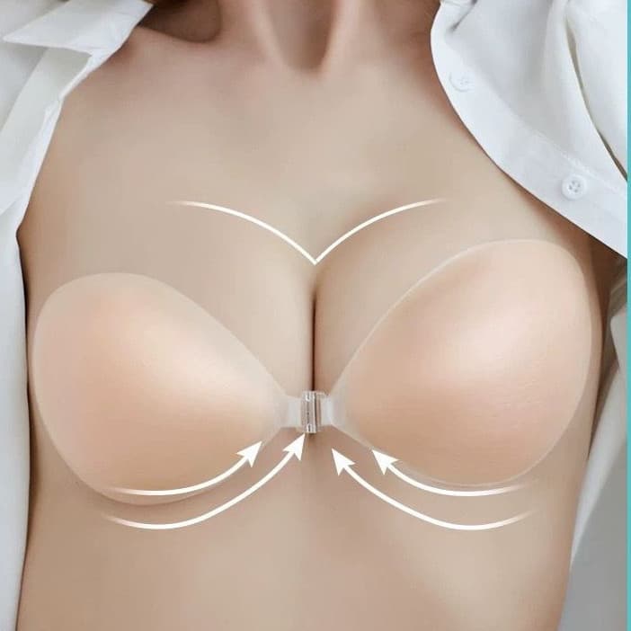 Sutiã Adesivo de Silicone Invisível Aumenta E Levanta Seios Push Up Sem Alça4499