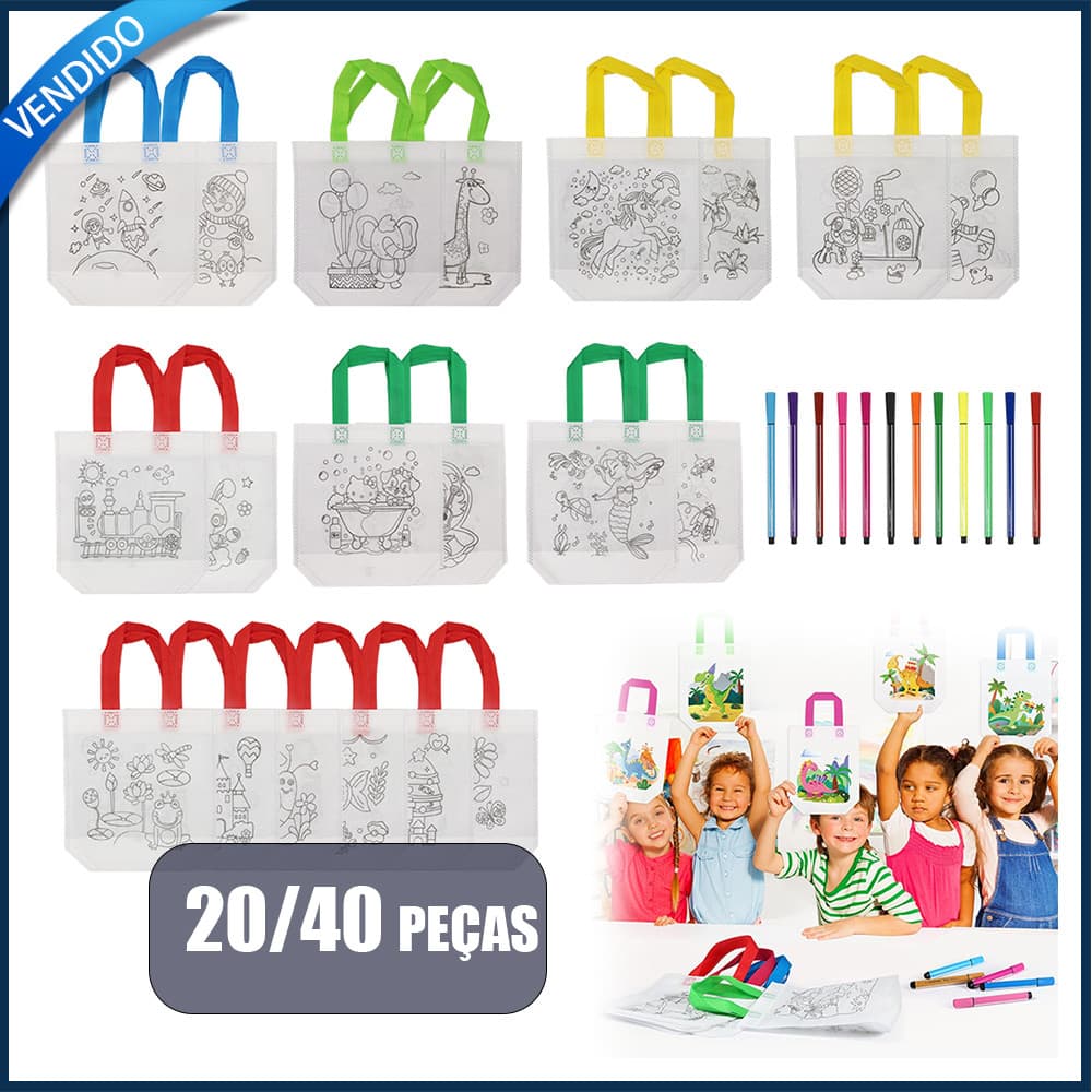 20/40 sacolas coloridas para presentes, sacolas para lembrancinhas de festas, projetos de artesanato DIY reutilizáveis