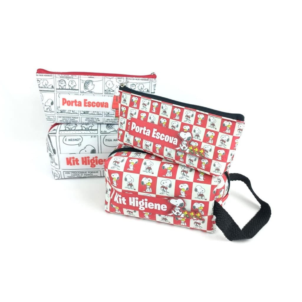 Kit Necessaire Higiene Premium Personalizada Snoopy Retro Vintage Organizador viagem