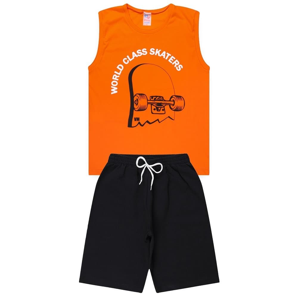 Conjunto Juvenil Verão Masculino Regata Skaters