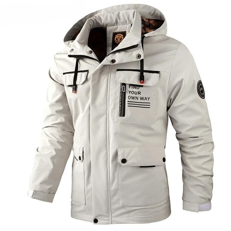 Jaquetas Casuais Masculinas de Moda, Corta-Vento com Capuz, Impermeáveis, para Uso Externo, Casaco de Inverno de Tecido