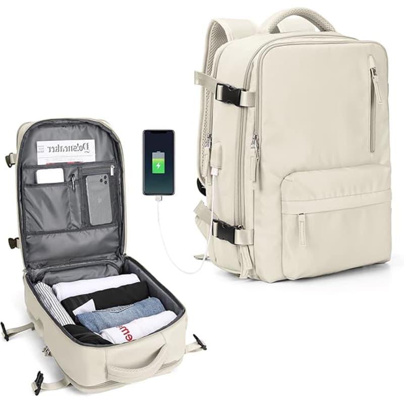 Mochila De Viagem Feminina Multiuso Com Grande Capacidade A Prova Dagua Carregamento USB Mochila Notebook