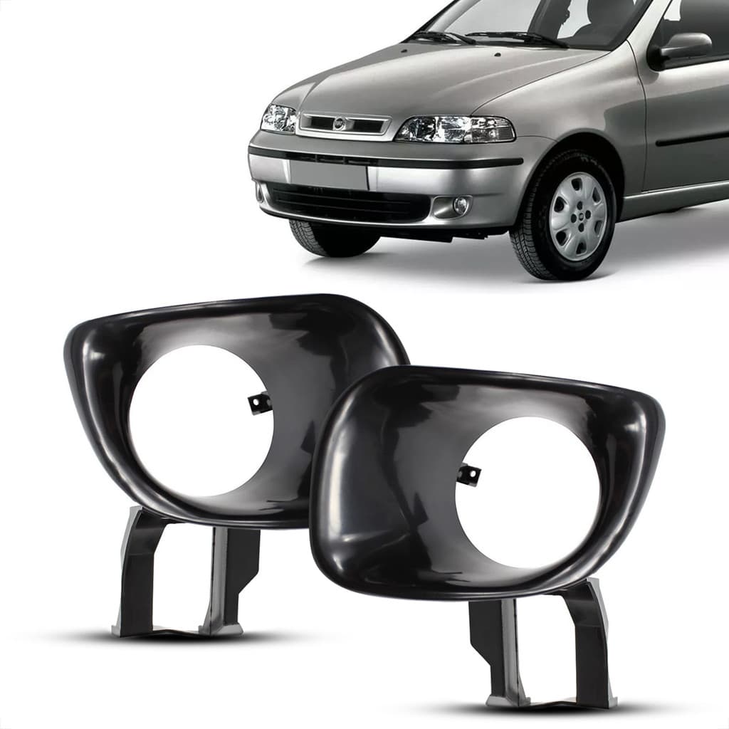 Par Moldura Grade Farol De Milha Palio 2001 2002 2003 2004