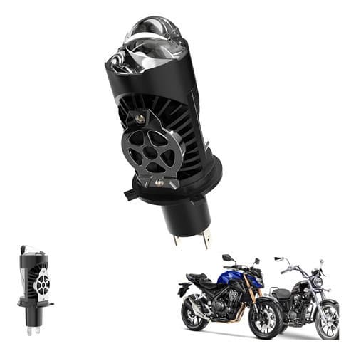 Mini Projetor Led Farol Moto Canhão Bi lupa LÂMPADA LED H4 50W DUPLO PROJETOR 2 FUNÇÕES FAROL ALTO E BAIXO
