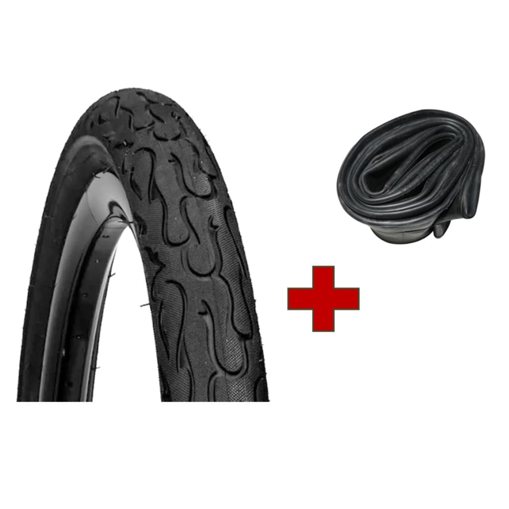 Kit Pneu Pneu De Bicicleta 20 X 2.125 Super Power Slick Balão + Camara