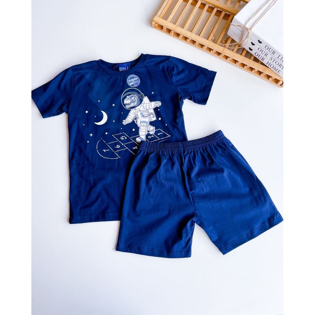 PIJAMA INFANTIL KIKO E KIKA MASCULINO BRILHA NO ESCURO 4-8 ANOS