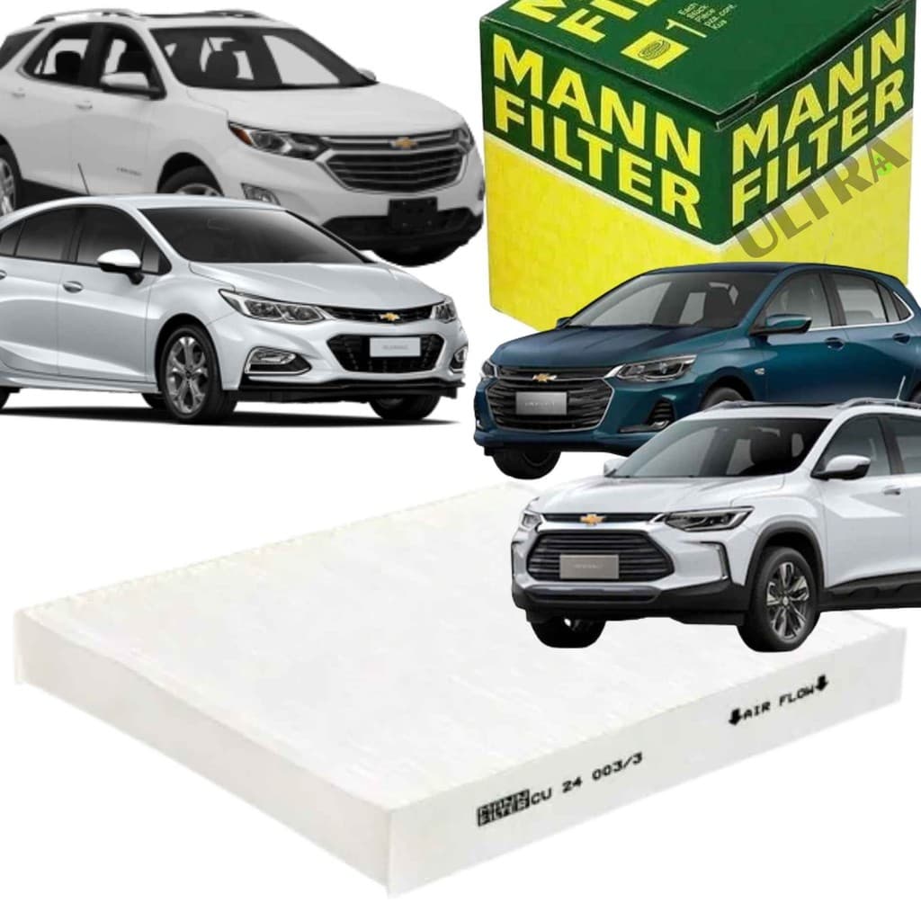 Filtro Ar Condicionado Cabine GM Chevrolet Cruze 1.4 / Onix / Tracker / Montana Turbo / Equinox / Camaro (Mann Filt