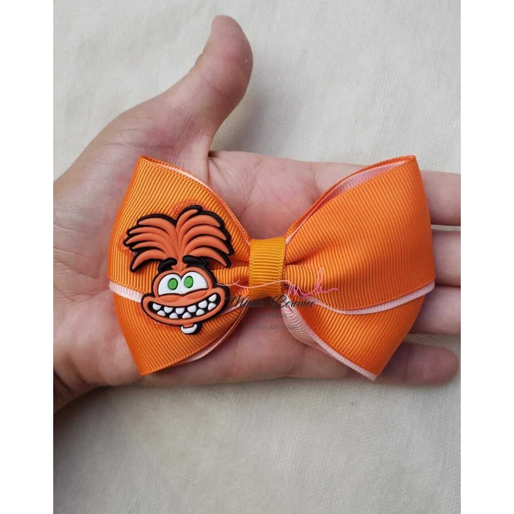 LAÇO INFANTIL EMOÇÕES - DIVERTIDAMENTE - PRESILHA BICO DE PATO ACESSÓRIO PARA CABELO
