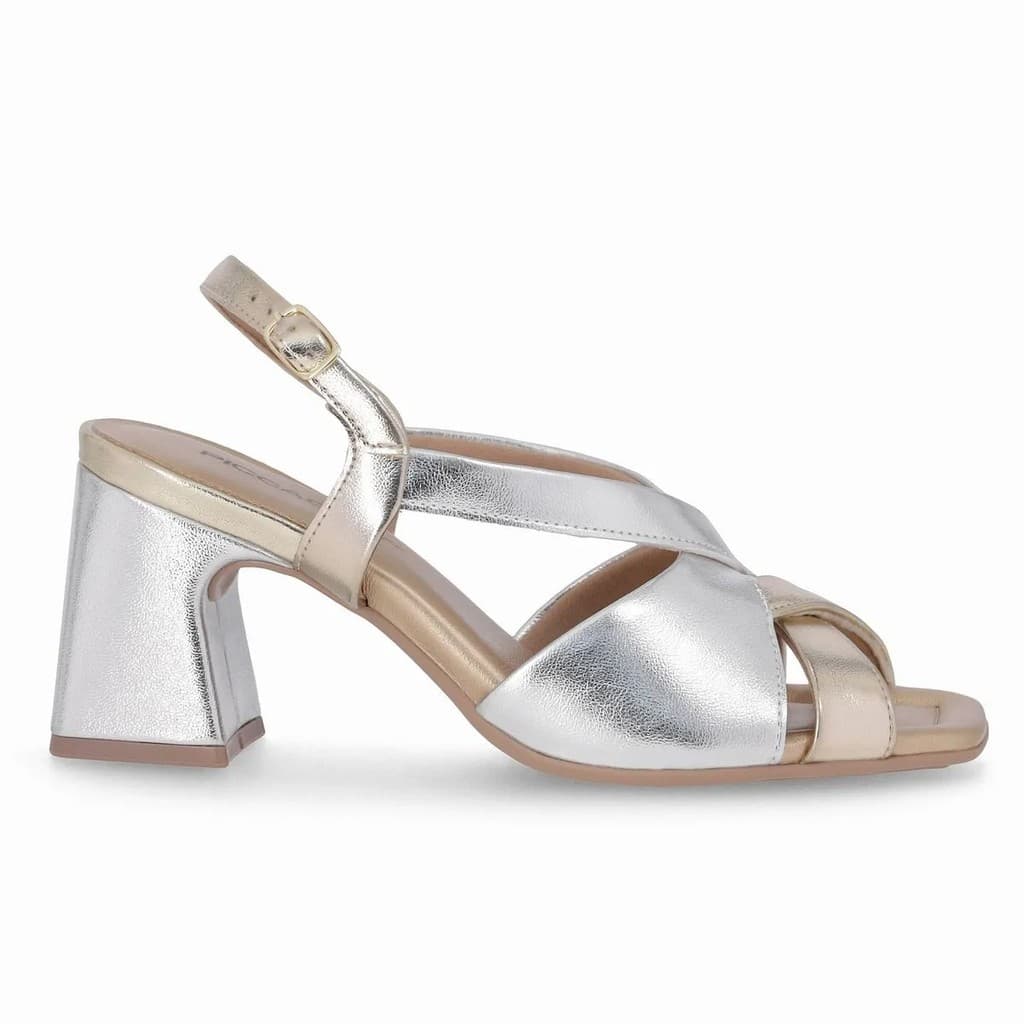 Sandália Feminina Piccadilly Salto Grosso Fivela 626052