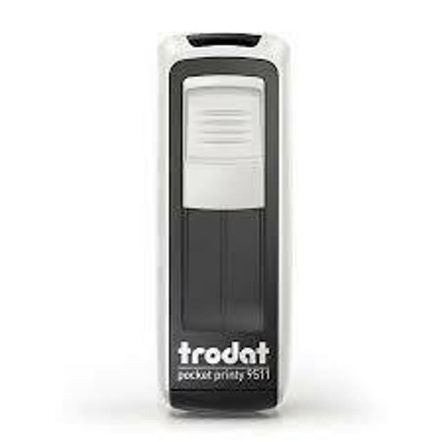 Carimbo pocket Trodat printy 9511 white/black