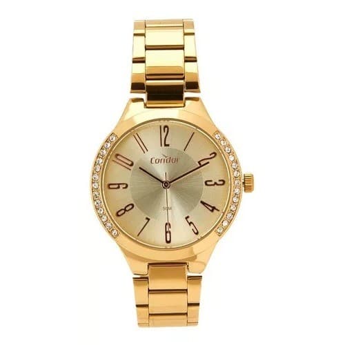 Kit Relógio Condor + Brinde Feminino Dourado COPC21JBB/K4D Brinde Exclusivo