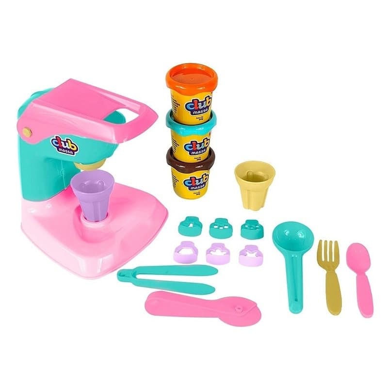 Brinquedo Máquina Massinha De Modelar Kit Gelato Sorvete Club Massa Usual