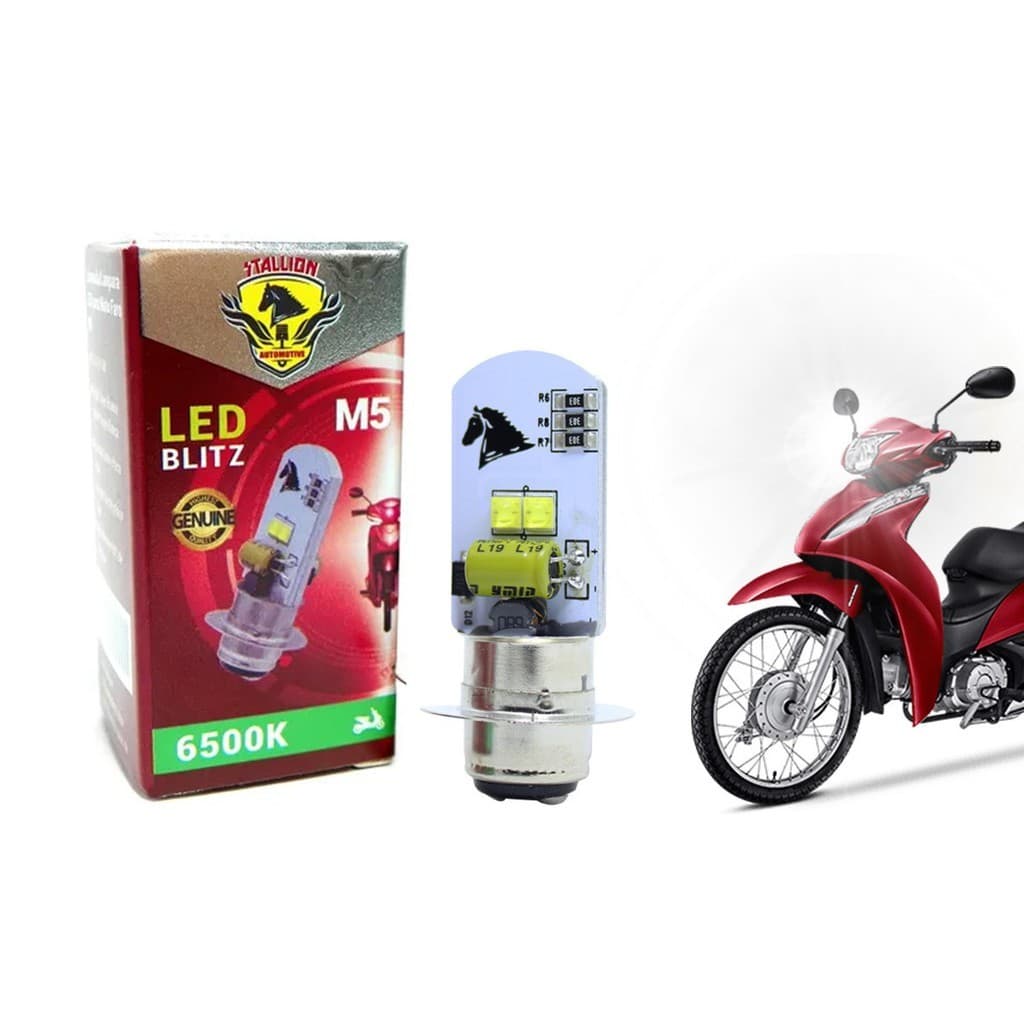 Lampada Led Stallion M5 Biz 100 Biz 125/110 Nxr Bros 125 150 Até 2012 Pop 100 Neo Crypton 115 G76