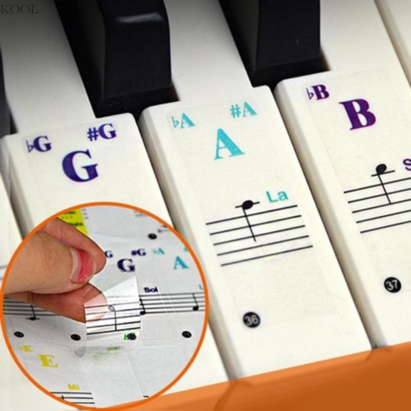 Adesivos Teclado Piano KOOL Para 88 61 49 Teclas Deixam Resíduos
