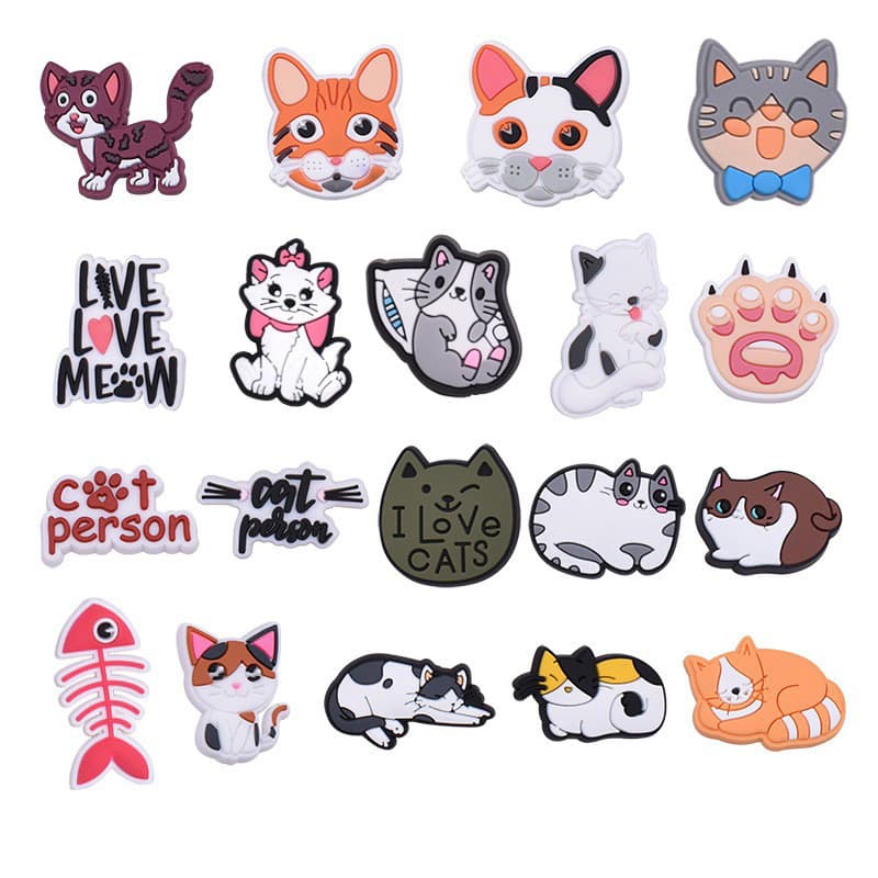 DIDOU PVC Sapato Encantos Acessórios Pet Gatos Decoração Fivelas Para Tamanco Sandálias Pino Presentes De Aniversário Fi