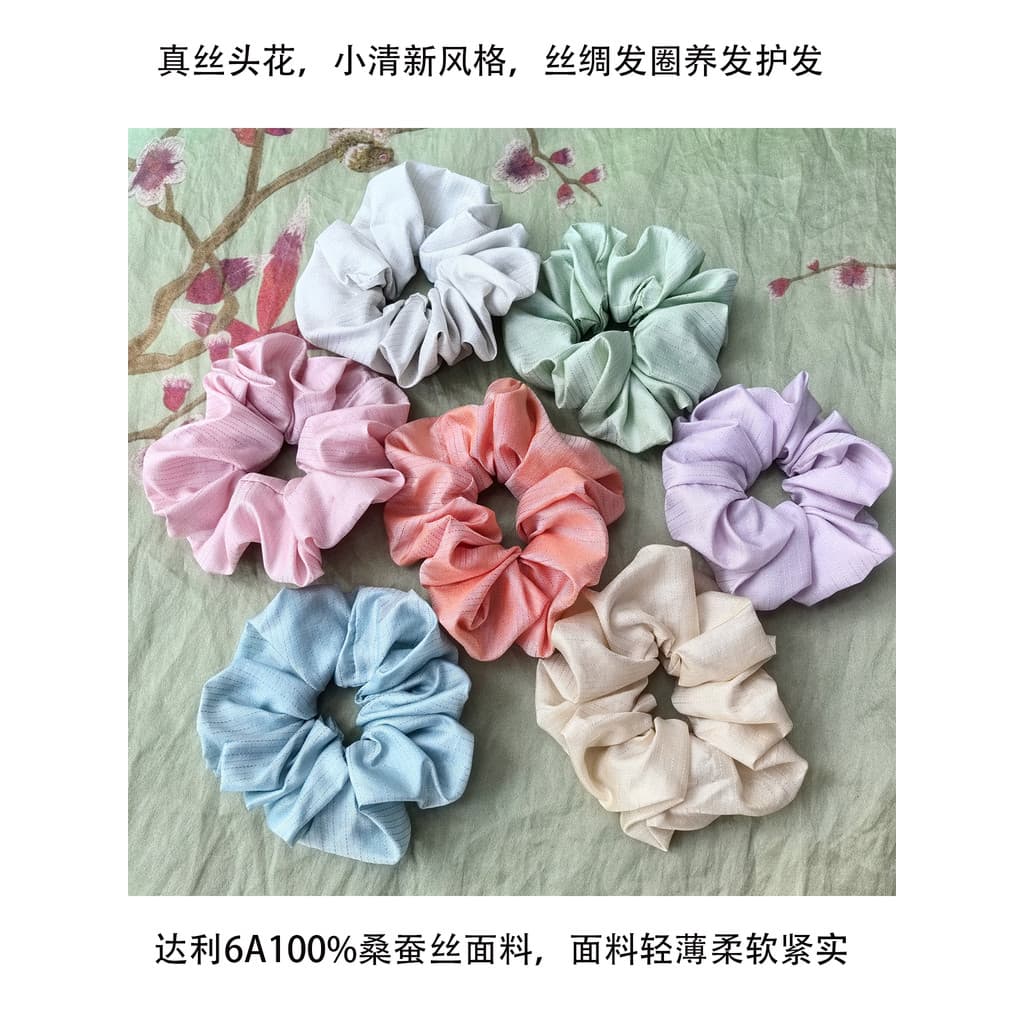6A Dali tecido de seda fazendo laço de cabelo de seda amoreira cabeça de seda flor cuidados com o cabelo flor laço faixa