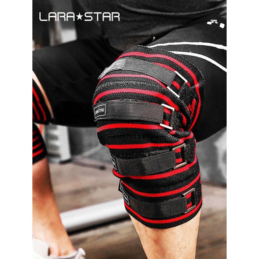Laura Star 0340 segmentado agachamento Fitness joelheiras Deadlift alta elástica alta compressão elástica esportes muscu