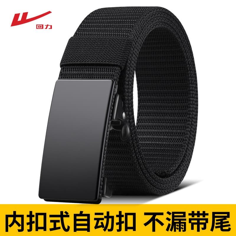Puxar para trás novo estilo cinto de lona masculino fivela automática cinto de náilon Casual All-Match cinto tático masc