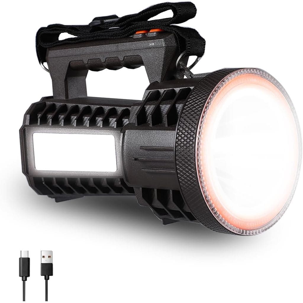 Lanterna LED Recarregável VAVOFO 2000LM 10000mAh, Essencial para Camping, Lanterna com Regulagem de Intensidade Contínua