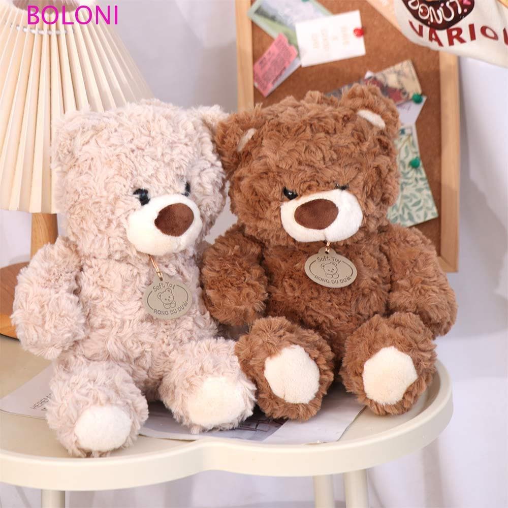 BOLONI Boneca De Pelúcia De Urso Fofo , Brinquedo De Algodão PP Para Crianças , Animais Desenho Animado Macio