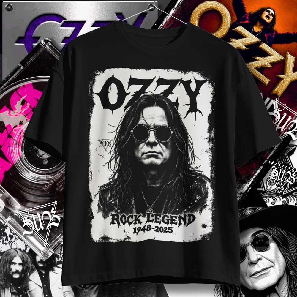 Camiseta Ozzy Osbourne Lenda Black Sabbath do Rock Heavy Metal Blizzard of Ozz