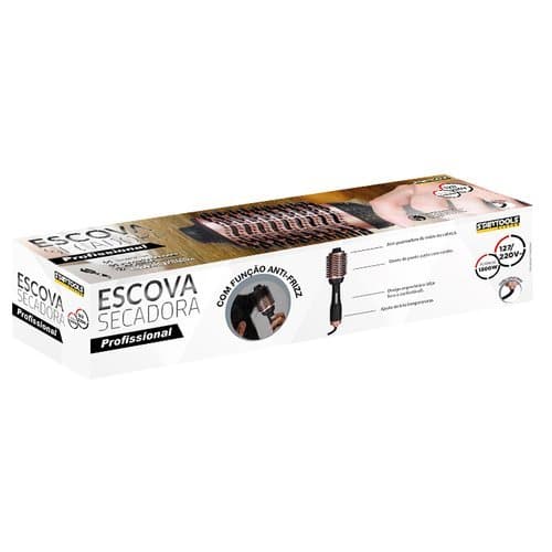Escova Modeladora Secadora Rapida Profissional Bivolt Potente 1300w Cabelos