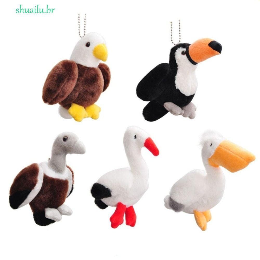 Chaveiro de Pelúcia de Pássaro SHUAILU, Pelúcia de Pelicano e Tucano, Cisne de Simulação FOGG