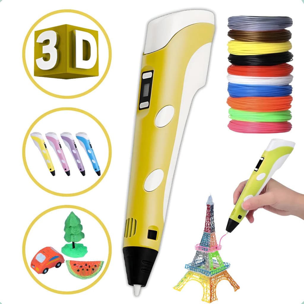 Caneta Impressora 3d Infantil Educativa Com Filamento Usb Premium