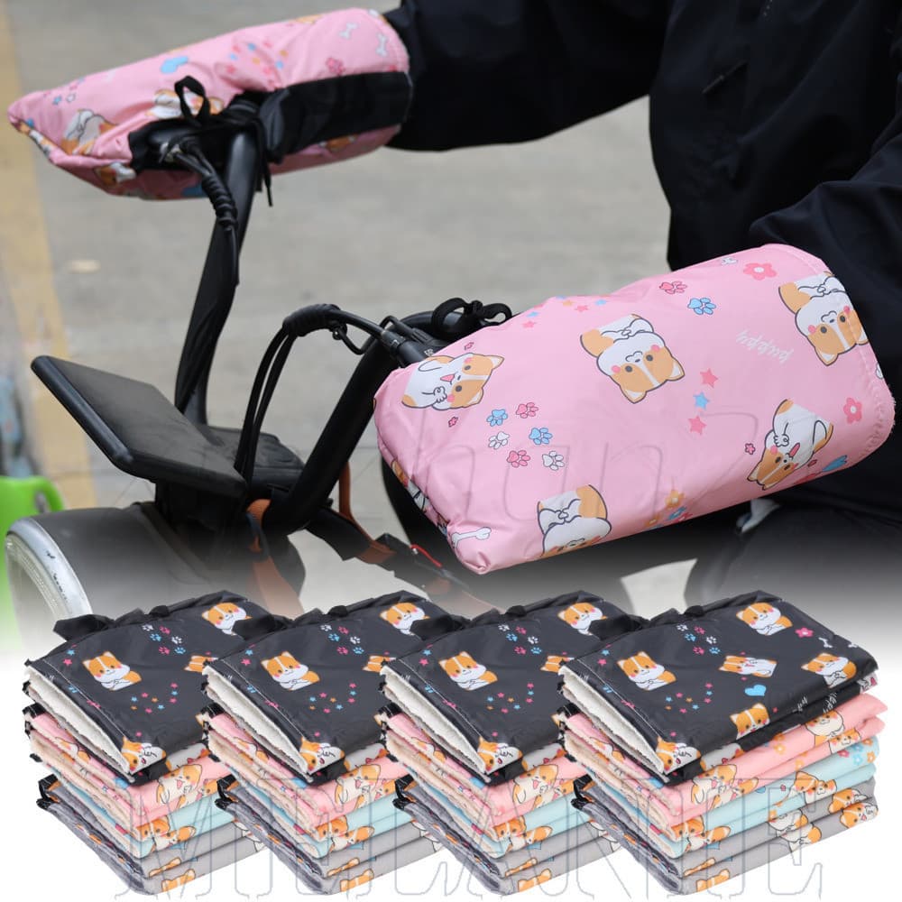 Capa Para Alça De Motocicleta-Espessada , À Prova De Vento-Scooter , Moto , Bicicleta-Forro De Pelúcia De Inverno Luvas