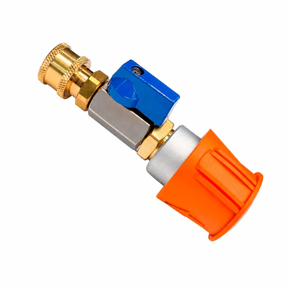 Kit Registro Engate Rápido 1/4" + Conector Engate Rápido Kers p/ Lavadoras de Alta Pressão Wap, Bosch e Black & Decker