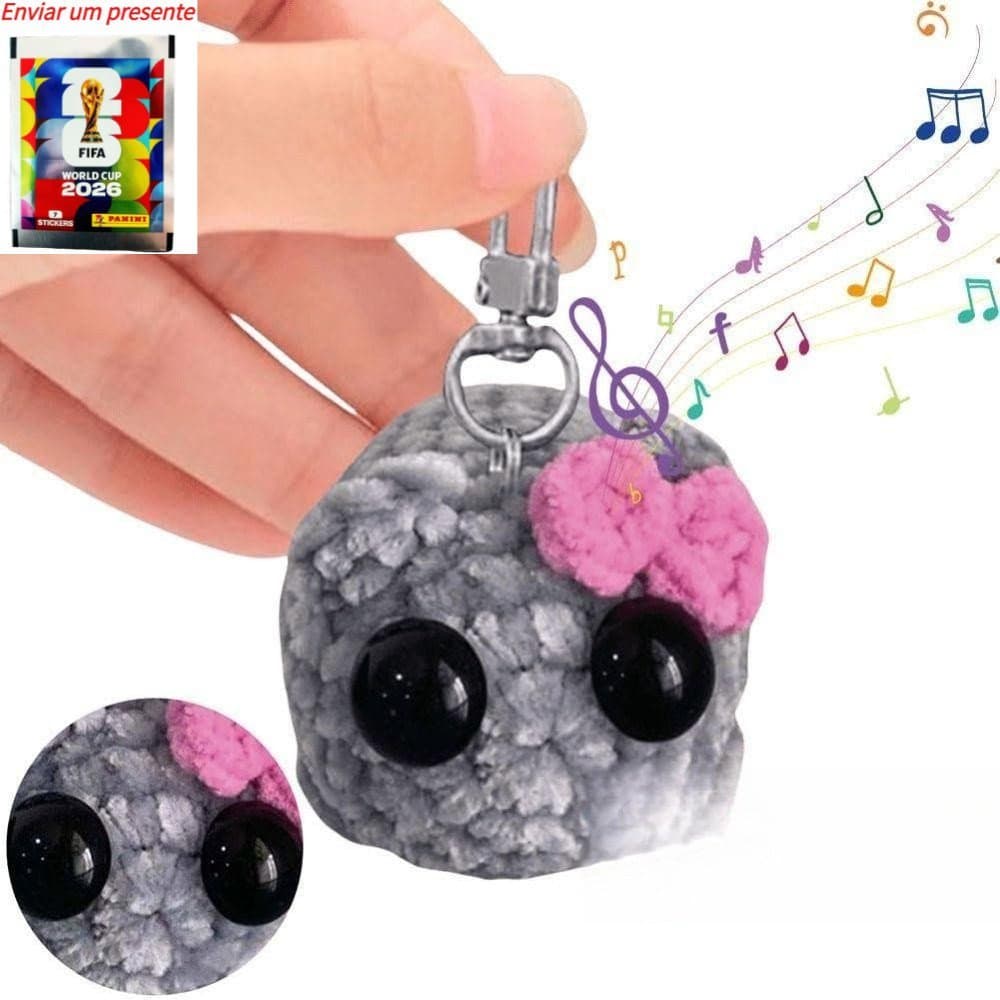 Pingente De Hamster Triste , Ornamento Pendurado Com Música De Som Chaveiro De Pelúcia Porta-Chaves De Boneca Recheada C