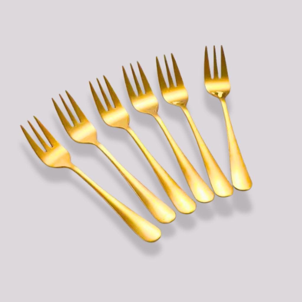 Jogo De Garfo Sobremesa 6 Pçs Em Aço Inox Premium