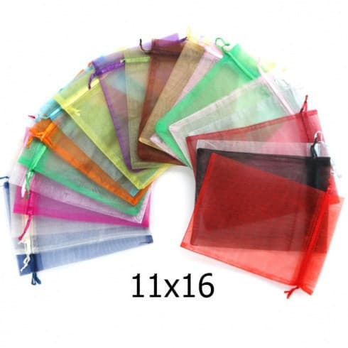 Saquinho de Organza 11x16 Pacote com 100 unidades