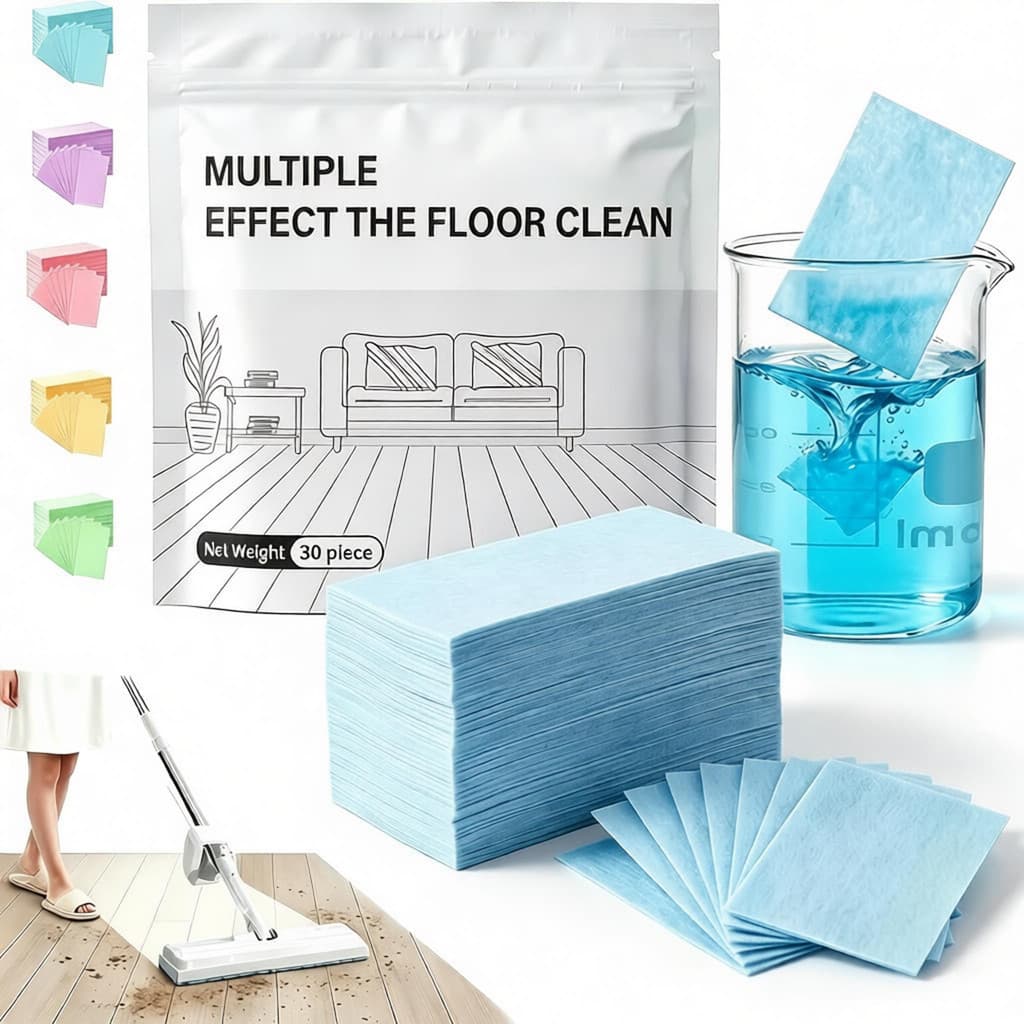 30 Pastilhas Multiuso para Limpeza de Pisos, Limpador Efervescente com Aroma Fresco, Remove Sujeira e Gordura