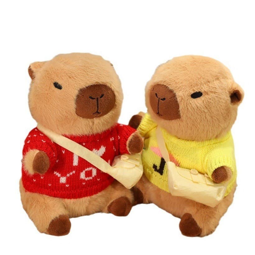 Super macio toque capivara boneca infantil feio bonito capivara brinquedo de pelúcia capivara Jun vestir boneca namorada