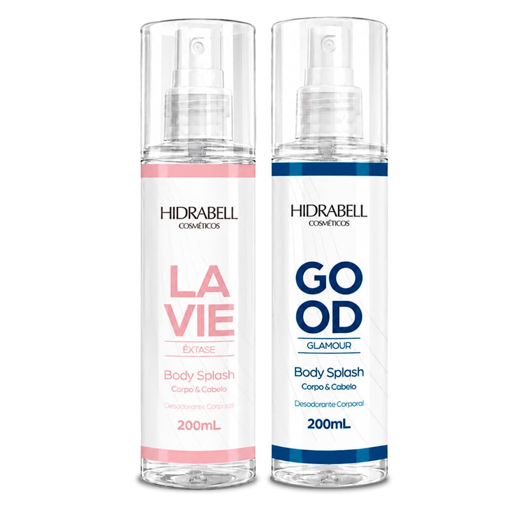 Kit 2 Body Splash Feminino Lavie e Good Hidrabell 200ml Desodorante Colônia Perfumes Sofisticados