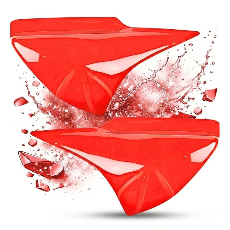 Carenagem Par Tampa Lateral Titan 150 Vermelho 2004 até 2008 Caruaru e Guarau Pintado Envernizado Encaixe Original