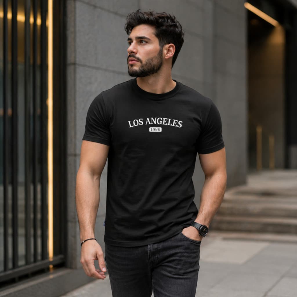 Camiseta Los Angeles 1986 Masculina 100% Algodão Lançamento