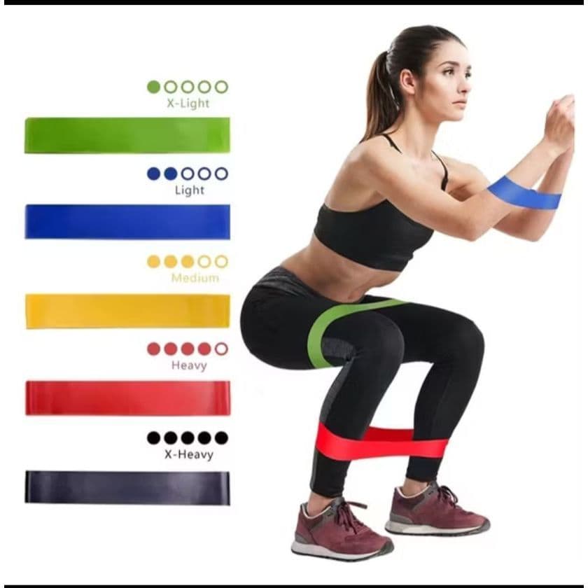 Kit Mini Band 5 Faixas Elásticas  para Treino
