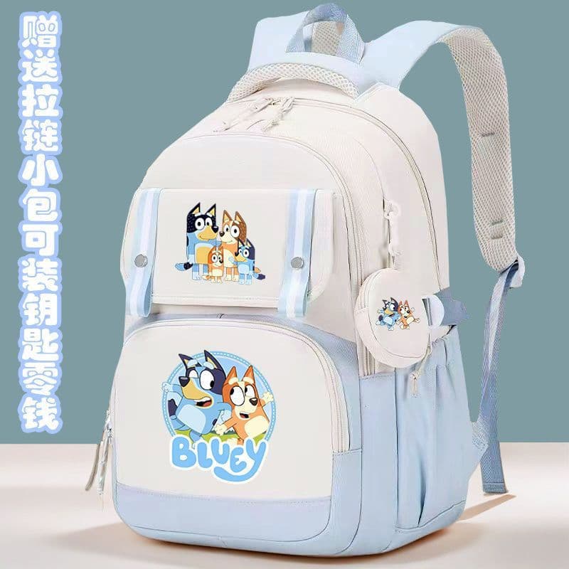 Mochila azul com tema de anime, adequada para estudantes e crianças, grande capacidade, multifuncional.   VZHW