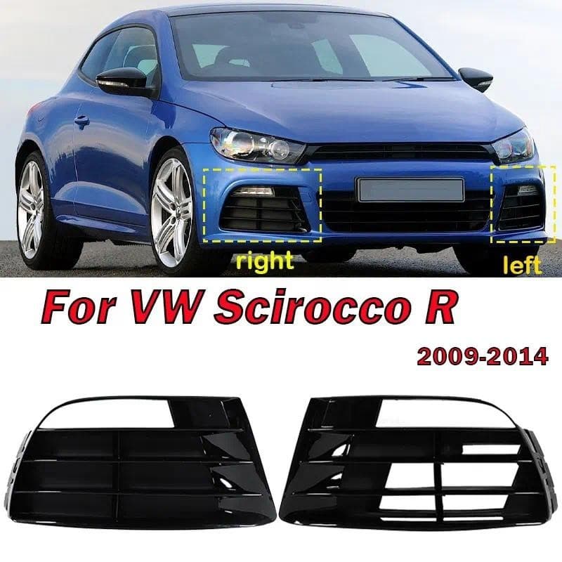 Auto Amortecedor Dianteiro Luz De Nevoeiro Capa Da Lâmpada Grill Grade Inferior Para Volkswagen VW Scirocco R 2009 2010