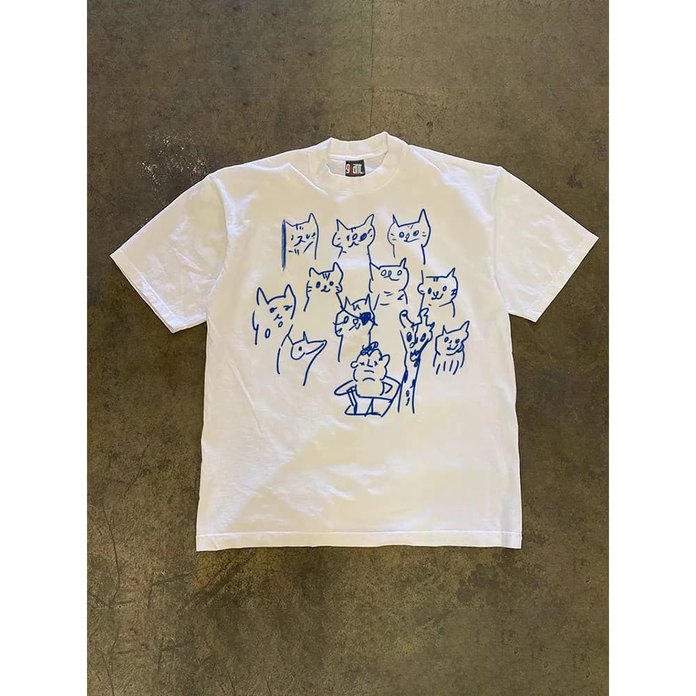 Cropped curto Blusa feminina de verão T shirt feminina Camiseta de manga curta para casal pesado 260g